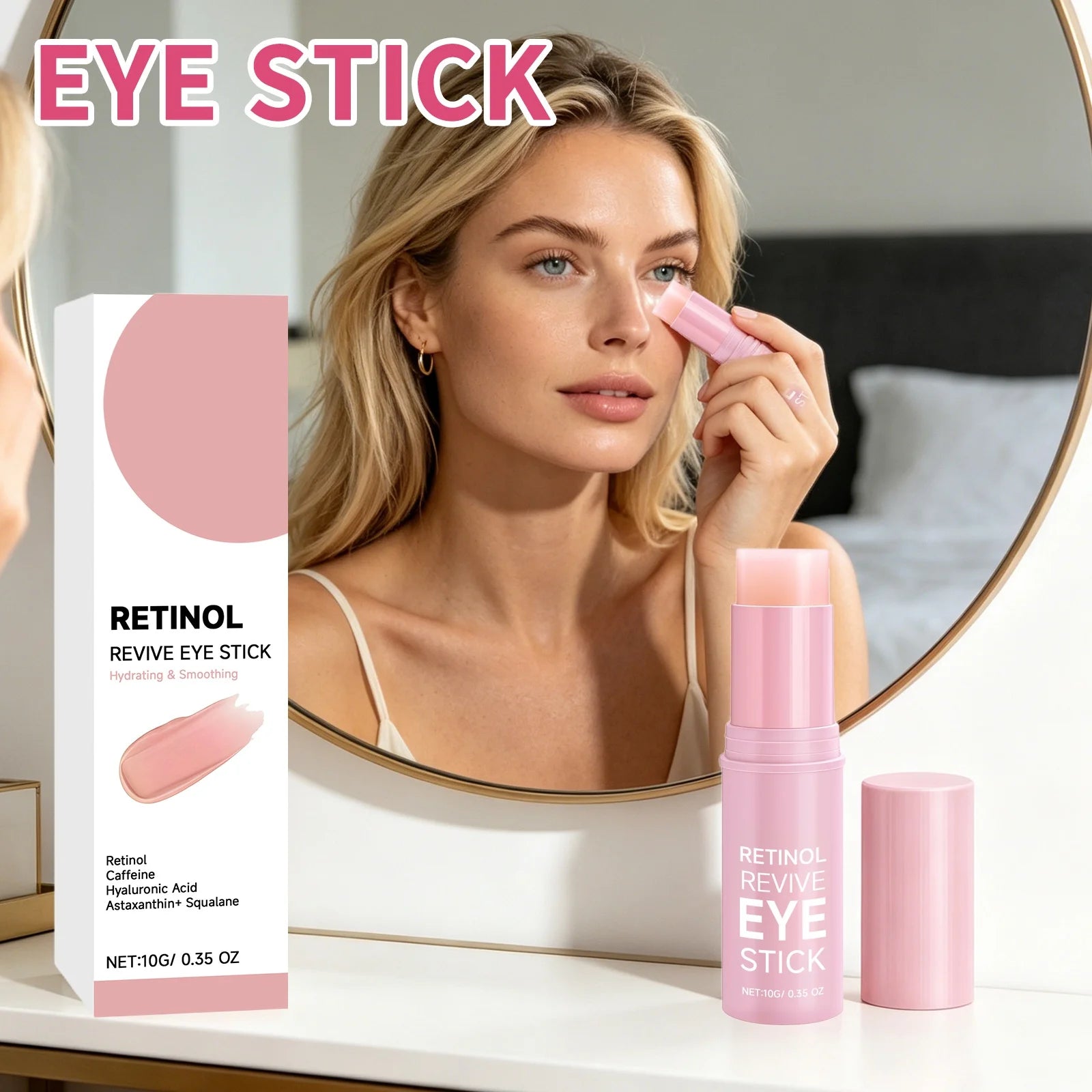 Retinol Eye Cream Stick – Dark Circles & Puffiness Treatment Eye Balm Stick Zpaxo