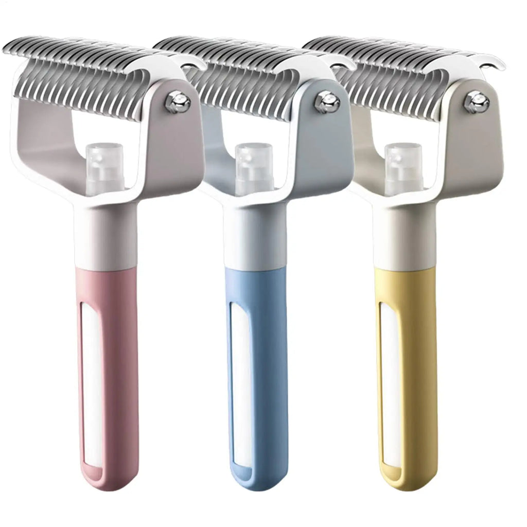Pet Deshedding Brush – Dog & Cat Grooming with Mist Spray Pet Deshedding Brush Zpaxo