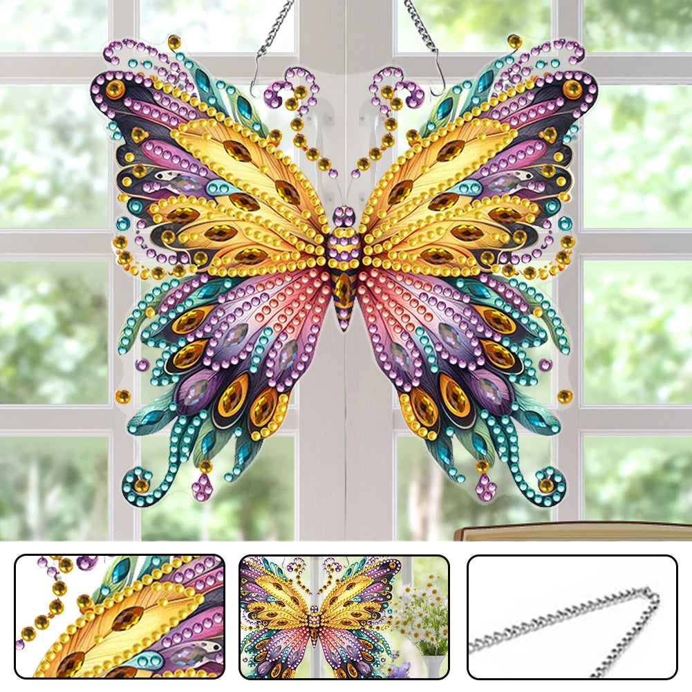 Single Sided Acrylic Owl Diamond Painting Hanging Pendant 5D DIY Dots Zpaxo