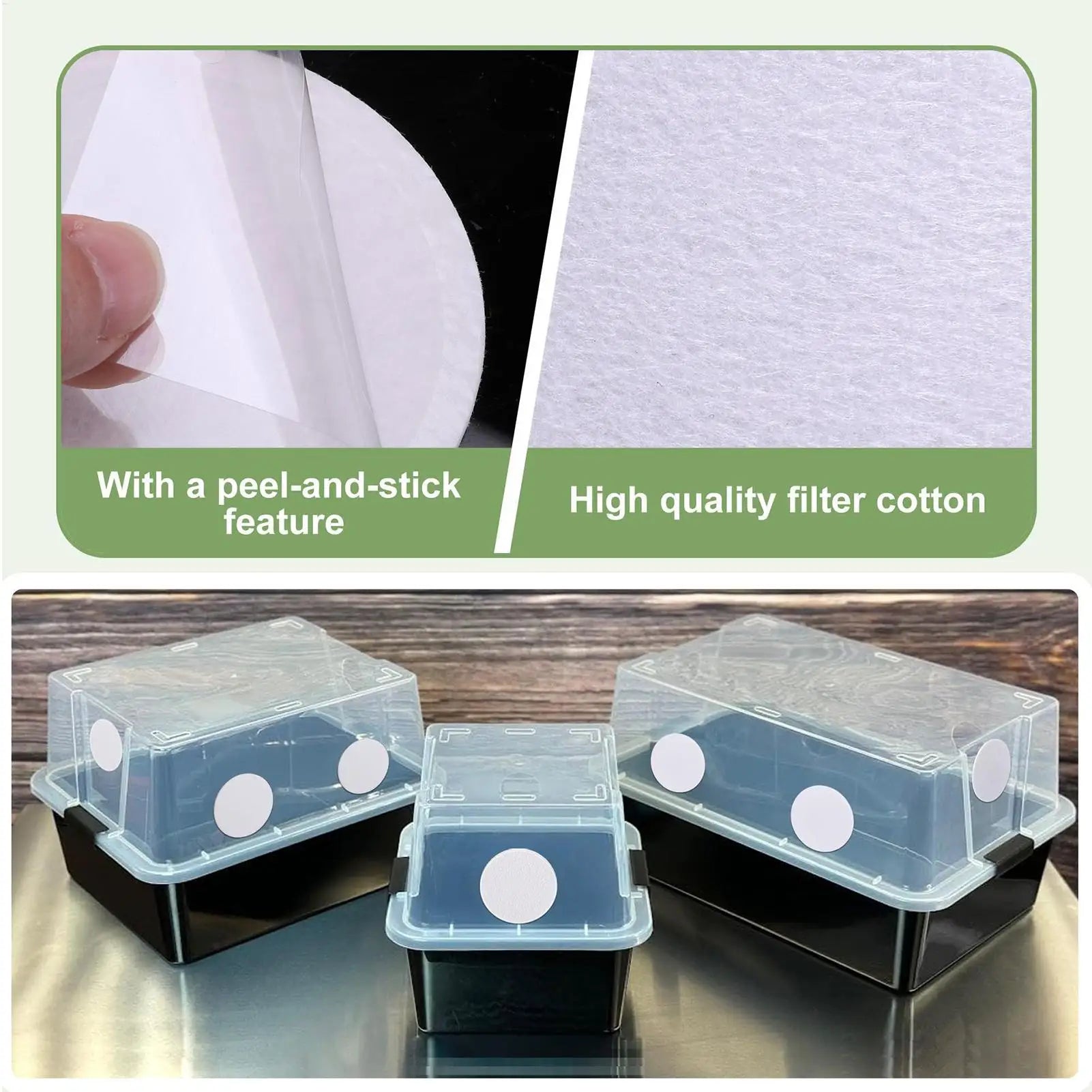 24x Mushroom Adhesive Filter Discs Moisture Preservation Grow Box