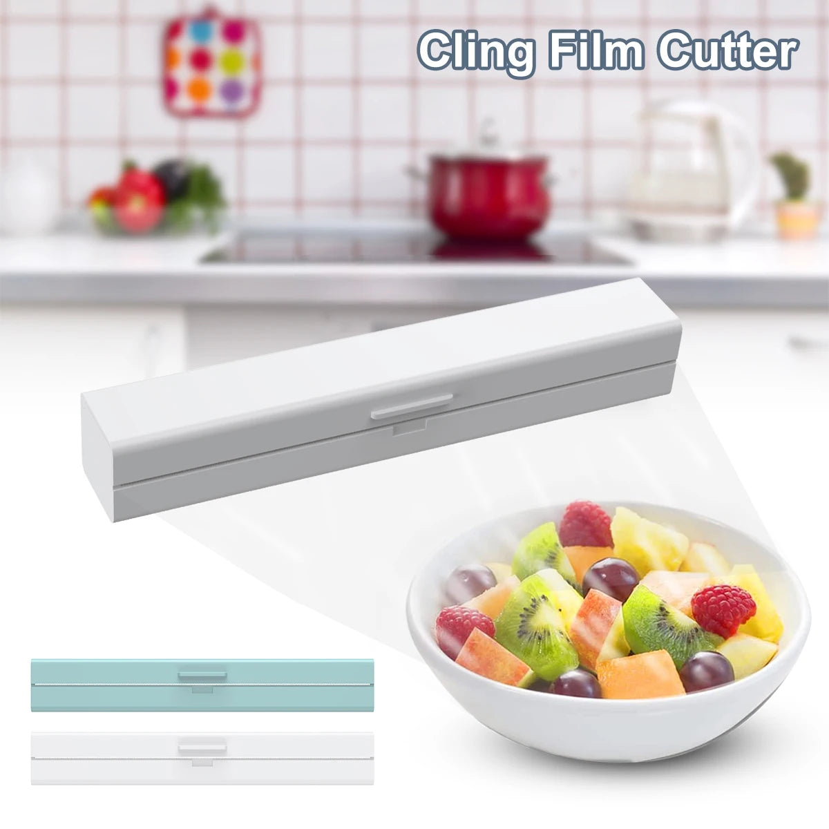 Cling Film Cutter Plastic Wrap Dispenser Kitchen Accessori Wrap Film Cutter Magnetic Cling For Food Keep Fresh with Cutter Blade Zpaxo