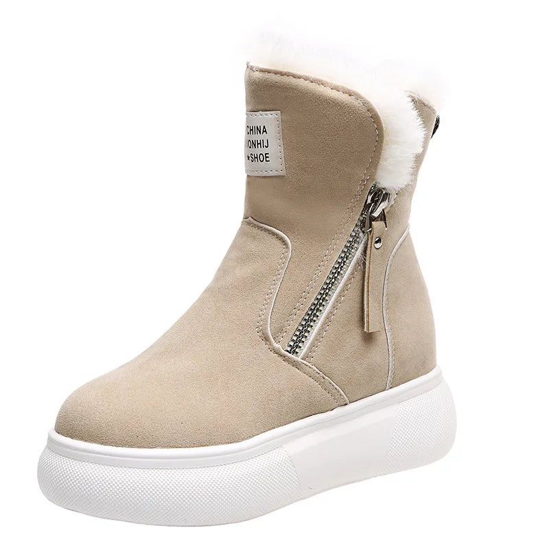 2023 Winter Boots Women Ankle Warm Plush Woman Sneakers Snow Zpaxo