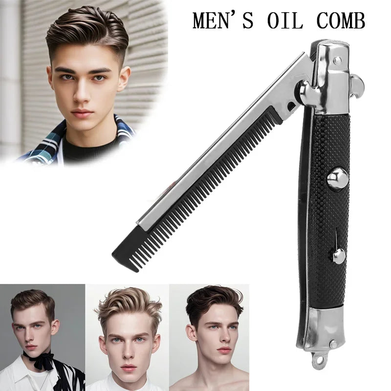 Folding Spring Comb Automatic Combs Foldable Knife Brushes Hair Trimmer Comb Brush Accessories Butterfly Mens Pocket Knife Comb Zpaxo