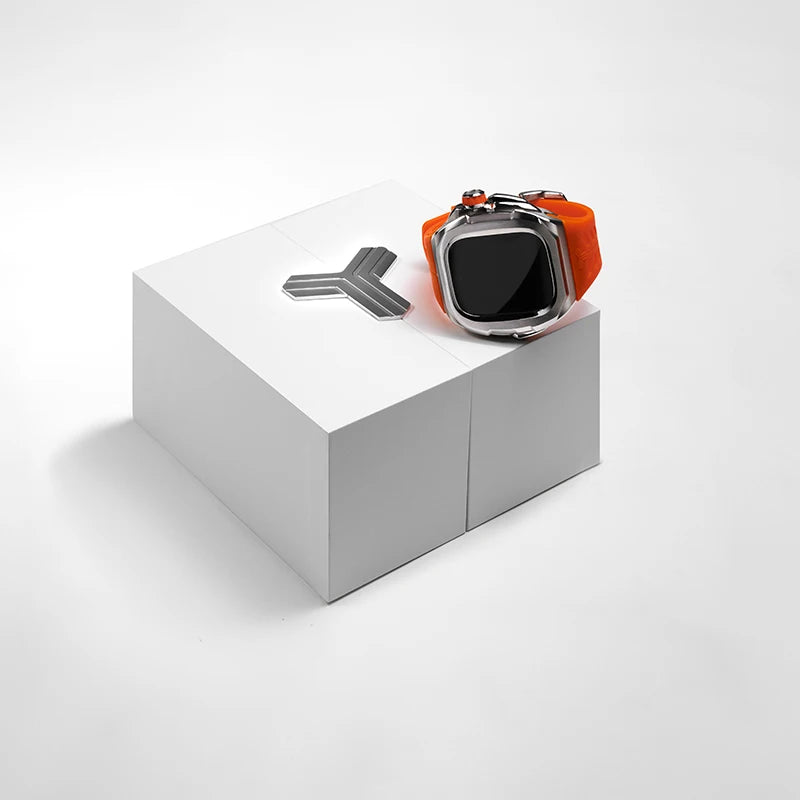 Integrated Metal Modification Suitable for Apple Watch Ultra2 Quick Release Watch with S9 Case 49 Zpaxo