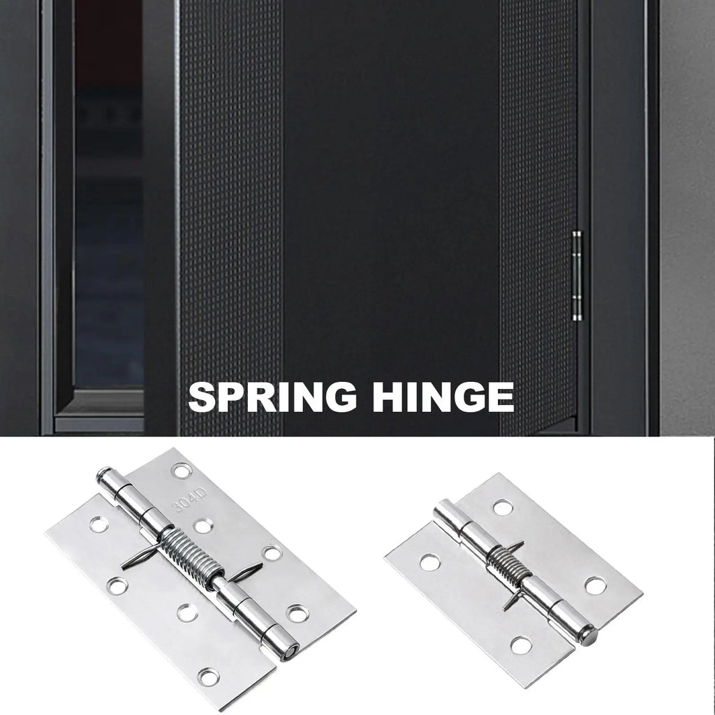 Spring Door Hinge Stainless Steel Strong Load-Bearing Capacity Adjustable Door Hinges for Interior Cabinet Wardrobe Adjustable Zpaxo
