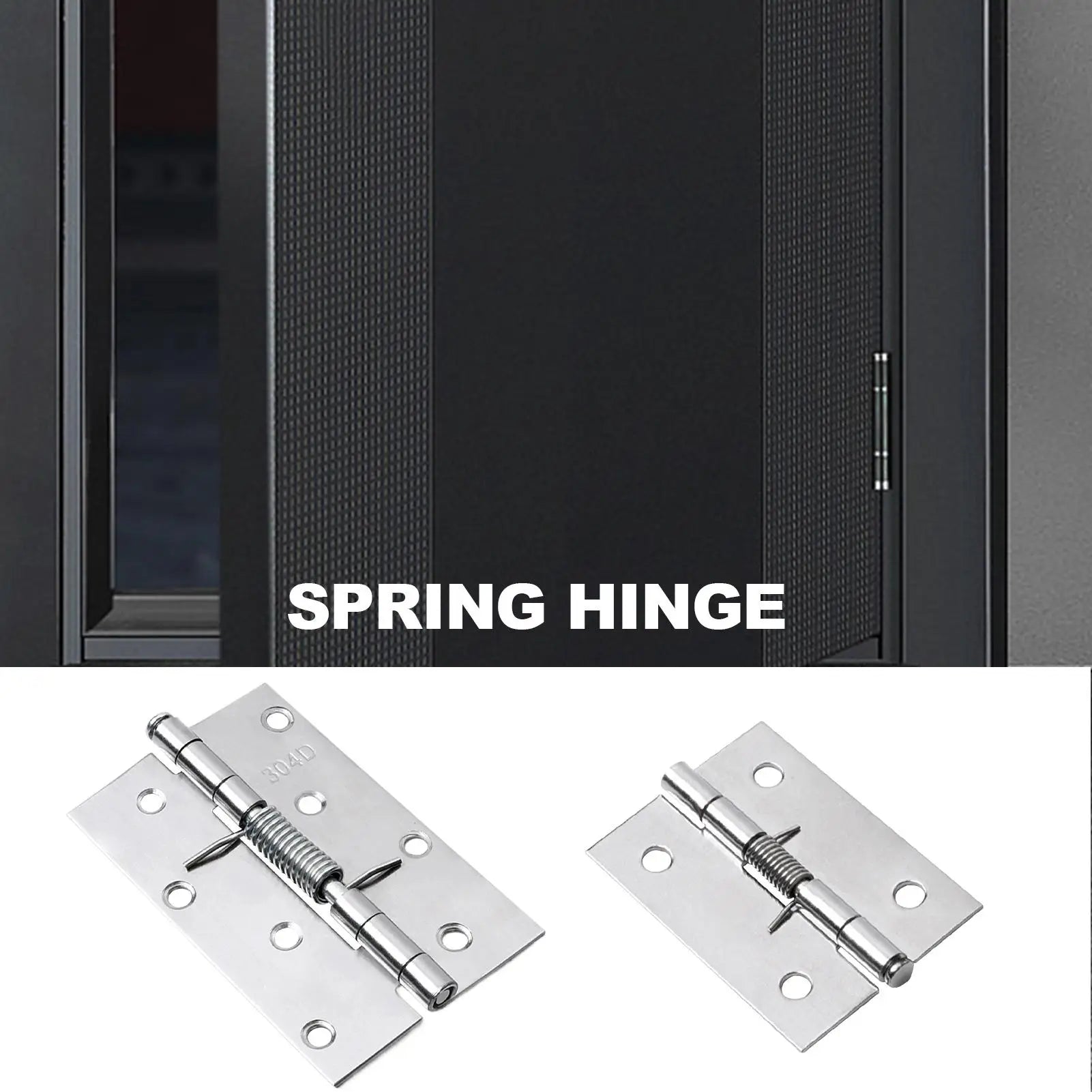 Spring Door Hinge Stainless Steel Strong Load-Bearing Capacity Adjustable Door Hinges for Interior Cabinet Wardrobe Adjustable Zpaxo