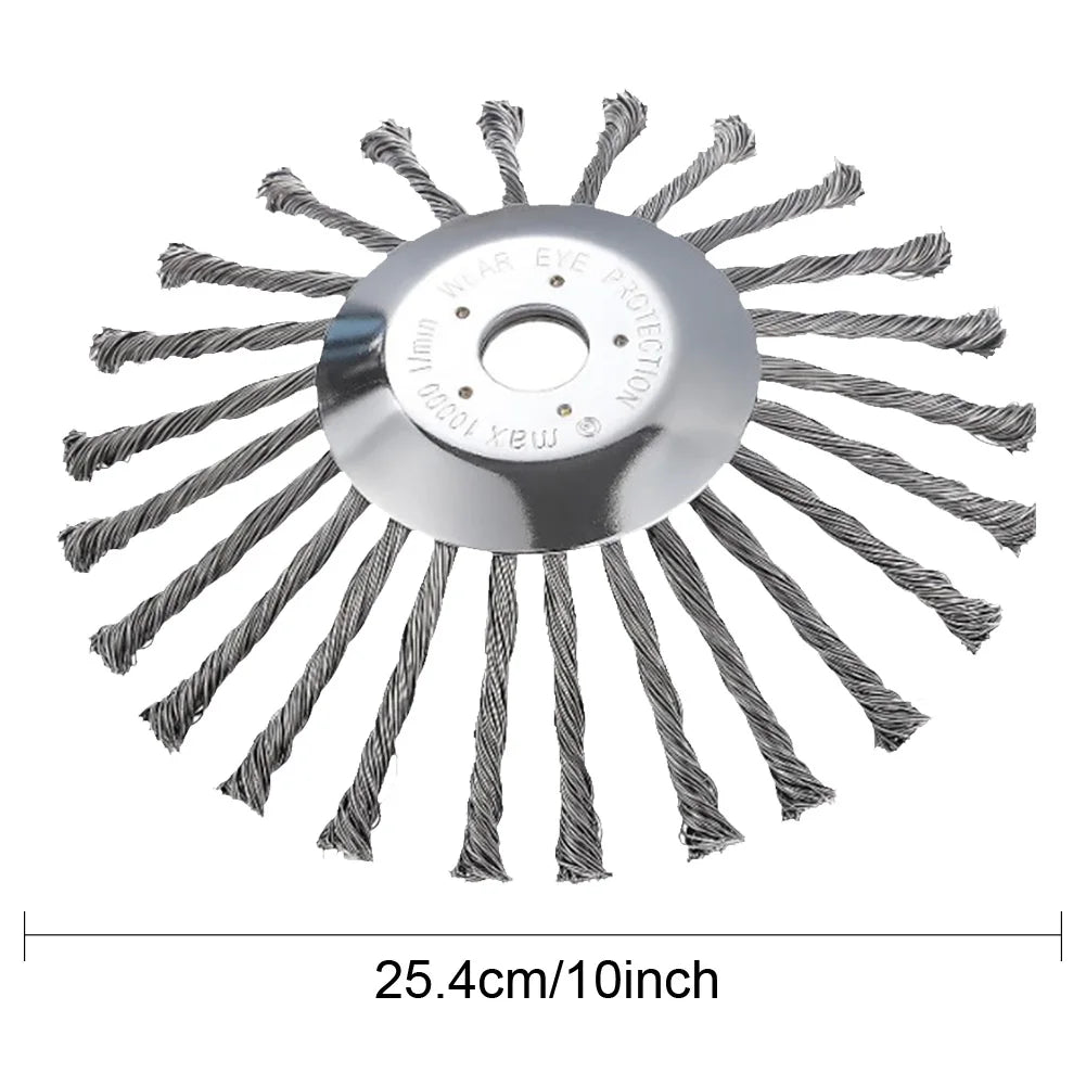 Wire Brush Trimmer Head Universal Garden Weeding Removal Rust Adapter