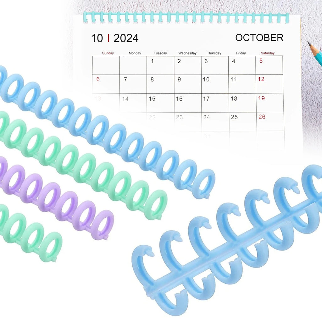 5-Pack 30-Ring Colorful Plastic Comb Binding Spines | Office & School