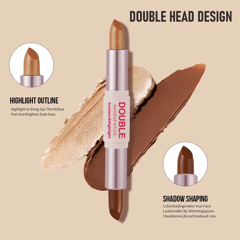 2-in-1 Gloss Grooming Stick Waterproof Long-lasting Natural Easy