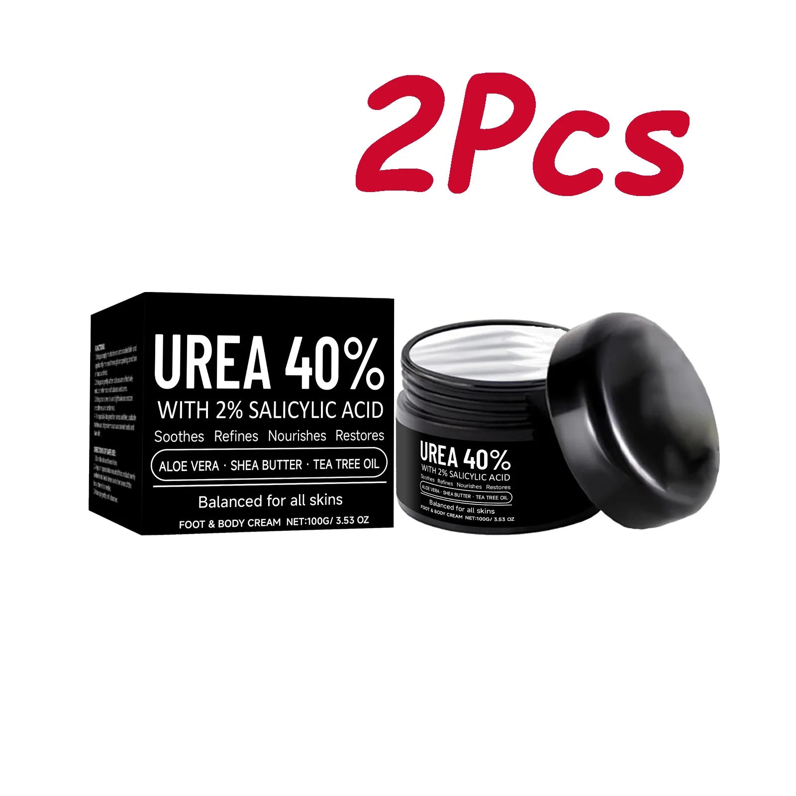 Hoygi 40% Urea Foot & Hand Cream – Cracked Heel Moisturizer Foot & Hand Cream Zpaxo 2 x 100g Boxed