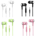 Wired Stereo Earbuds with Mic & Bass – 3.5mm Sport Earphones