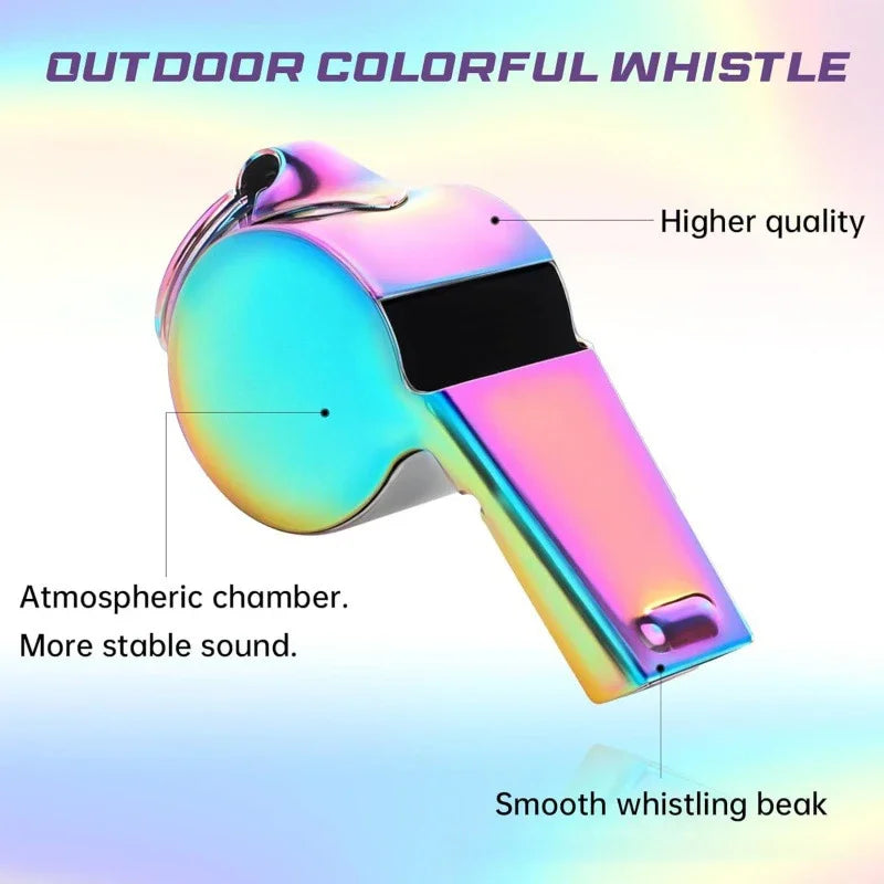 Outdoor Survival Whistle High Quality Stainless Steel Black Rose Golden Whistle Hanging Neck Sports Whistle Lifeguard Whistle Zpaxo