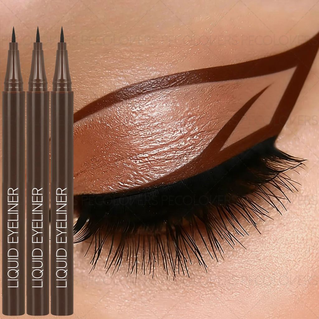 Waterproof Silky Eyeliner Ultra-fine Tip Smokey Eye Effect Quick Zpaxo