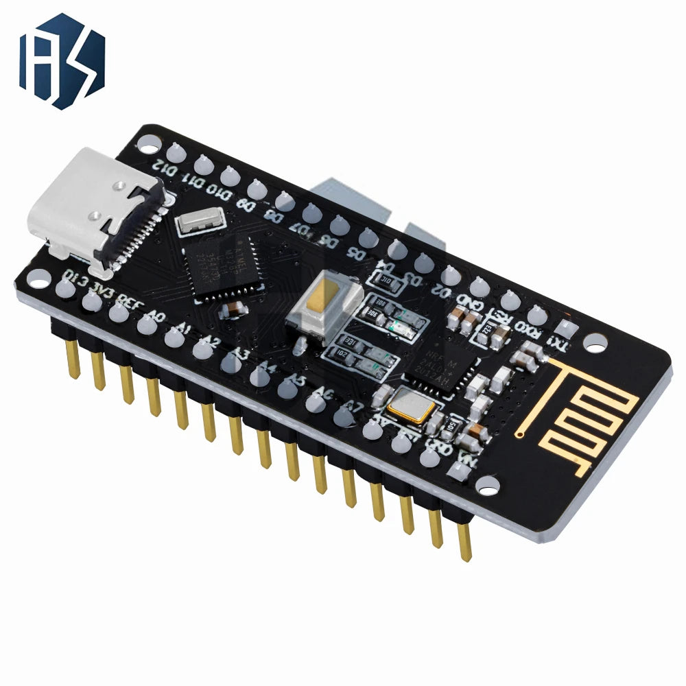 RF-Nano for Arduino Nano V3.0, Micro USB Nano Board ATmega328P QFN32 5V 16M CH340, Integrate NRF24l01+2.4G wireless Zpaxo