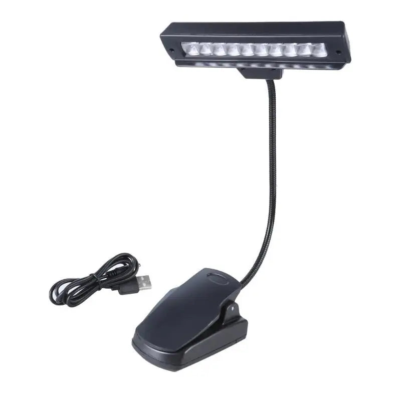 652F Flexible 10 LED Clip Light Cold White USB AA Battery Operated Zpaxo