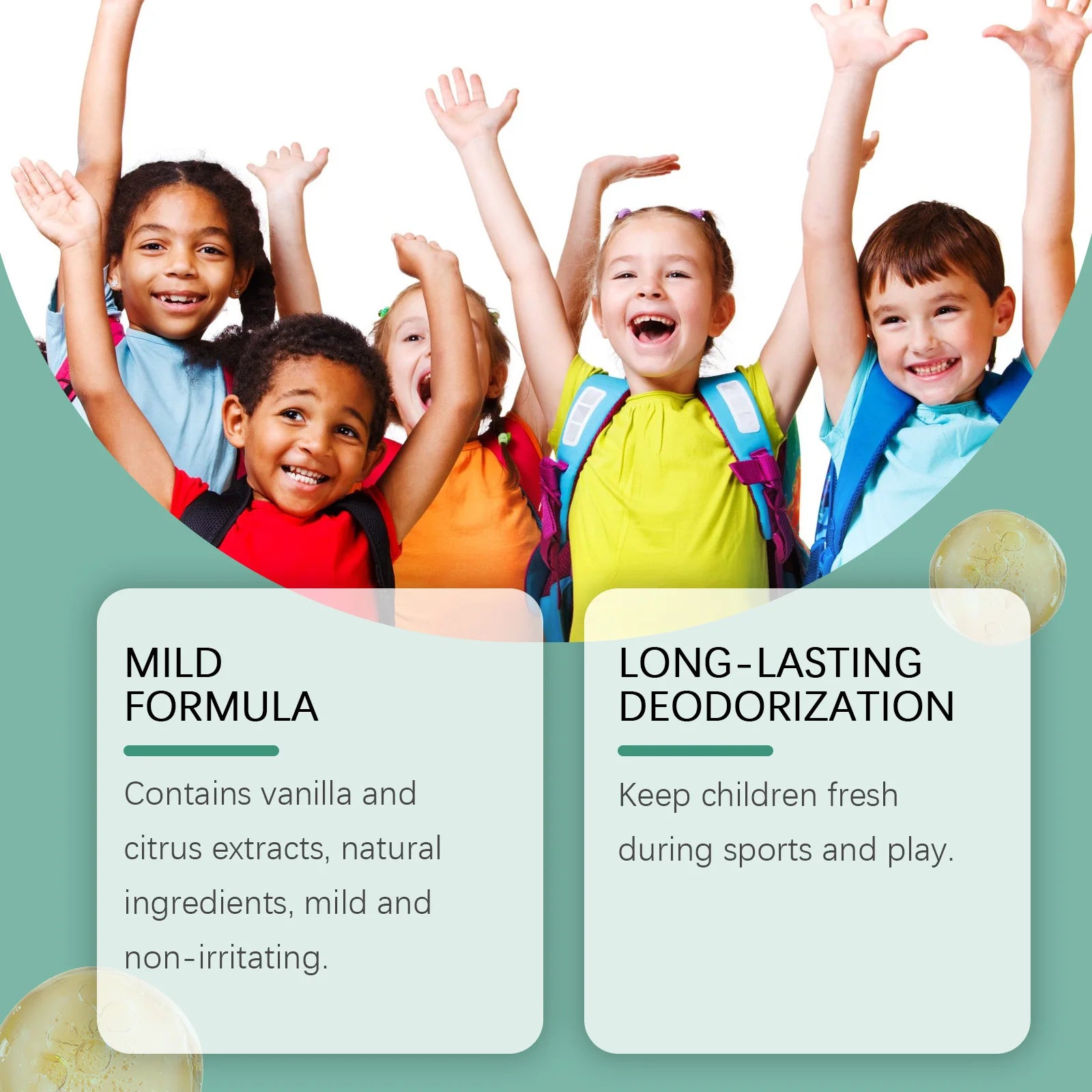 Wiieey 50ml Fresh Natural Deodorant For Kids Teens Aluminum Free Paraben Free Deodorant Burst Gentle And Non-Irritating Gifts Zpaxo