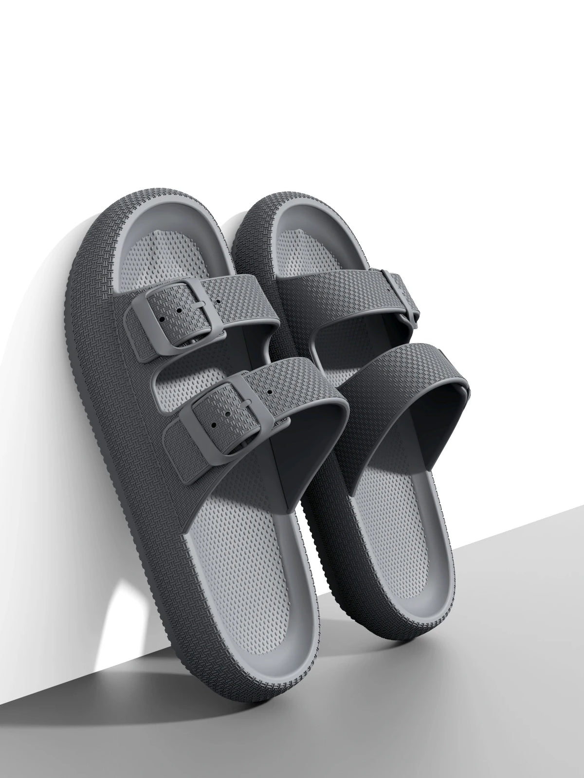 2025 Men's Outdoor Fashion Thick Sole Sandals Non-slip Shower Zpaxo GRAY 40-41
