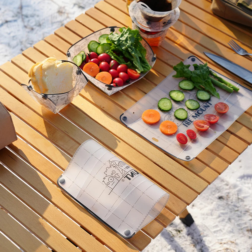 Outdoor PP Cutting Board Space Saving Folding Dining Vegetable Fruit