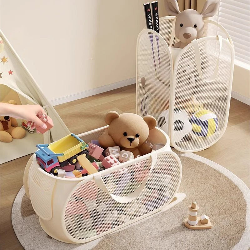 Large Capacity Mesh Storage Basket Breathable Multi-functional Toy