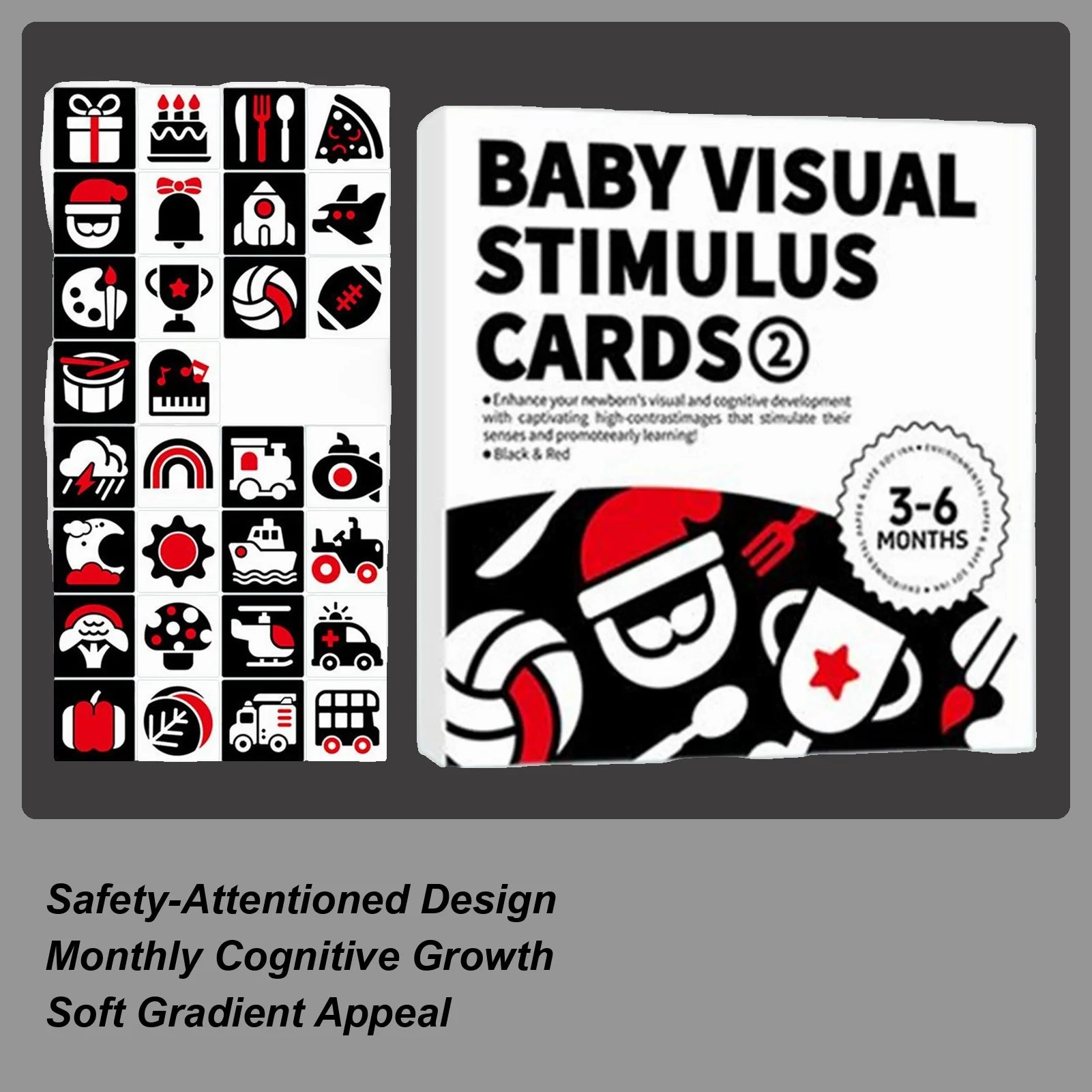 Visual Stimulation Flashcard Black And White Baby Sensory Card Brain Development Visual Stimulation Flashcard For Boys Girls Zpaxo