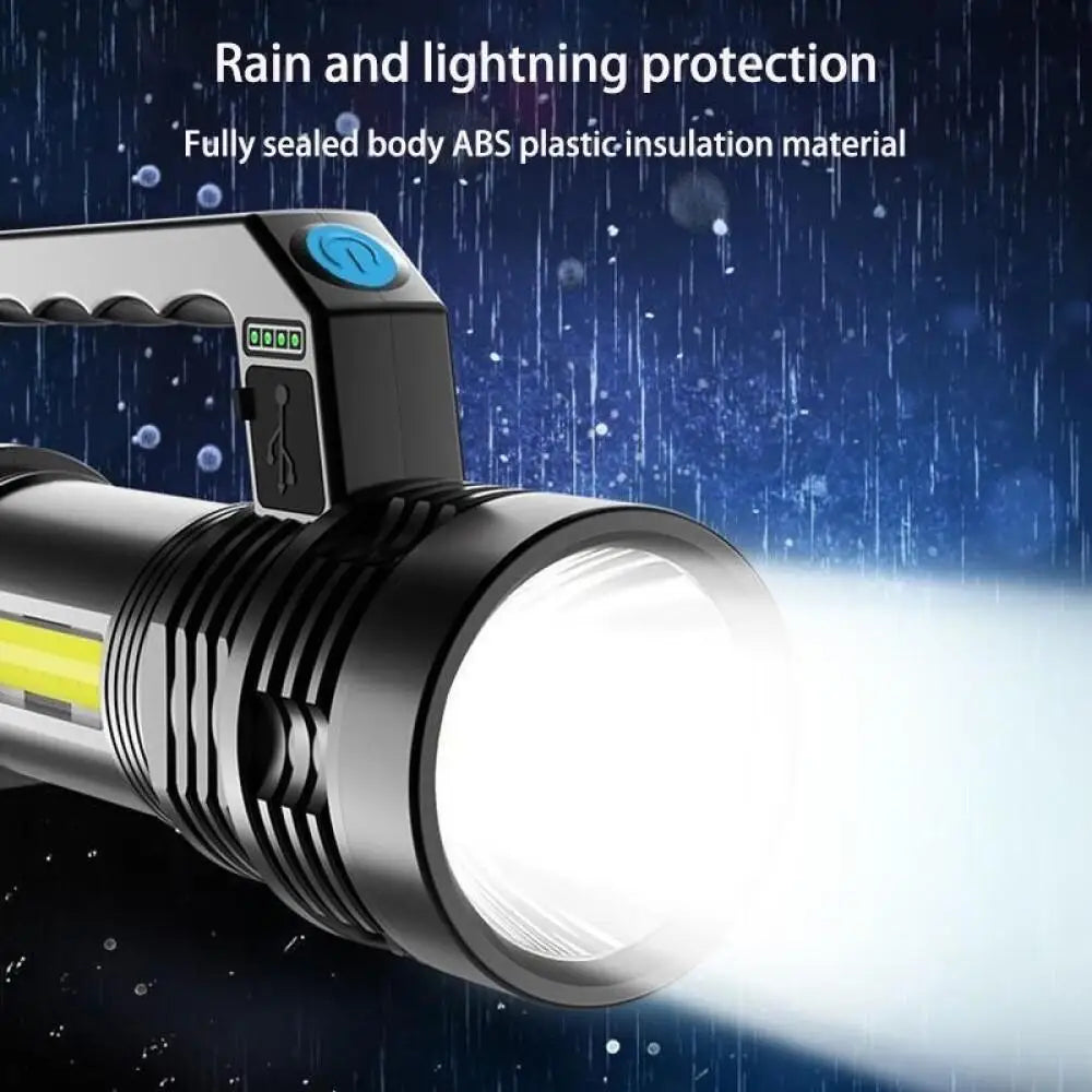 Portable LED USB Rechargeable Flashlight Torch Waterproof Fishing