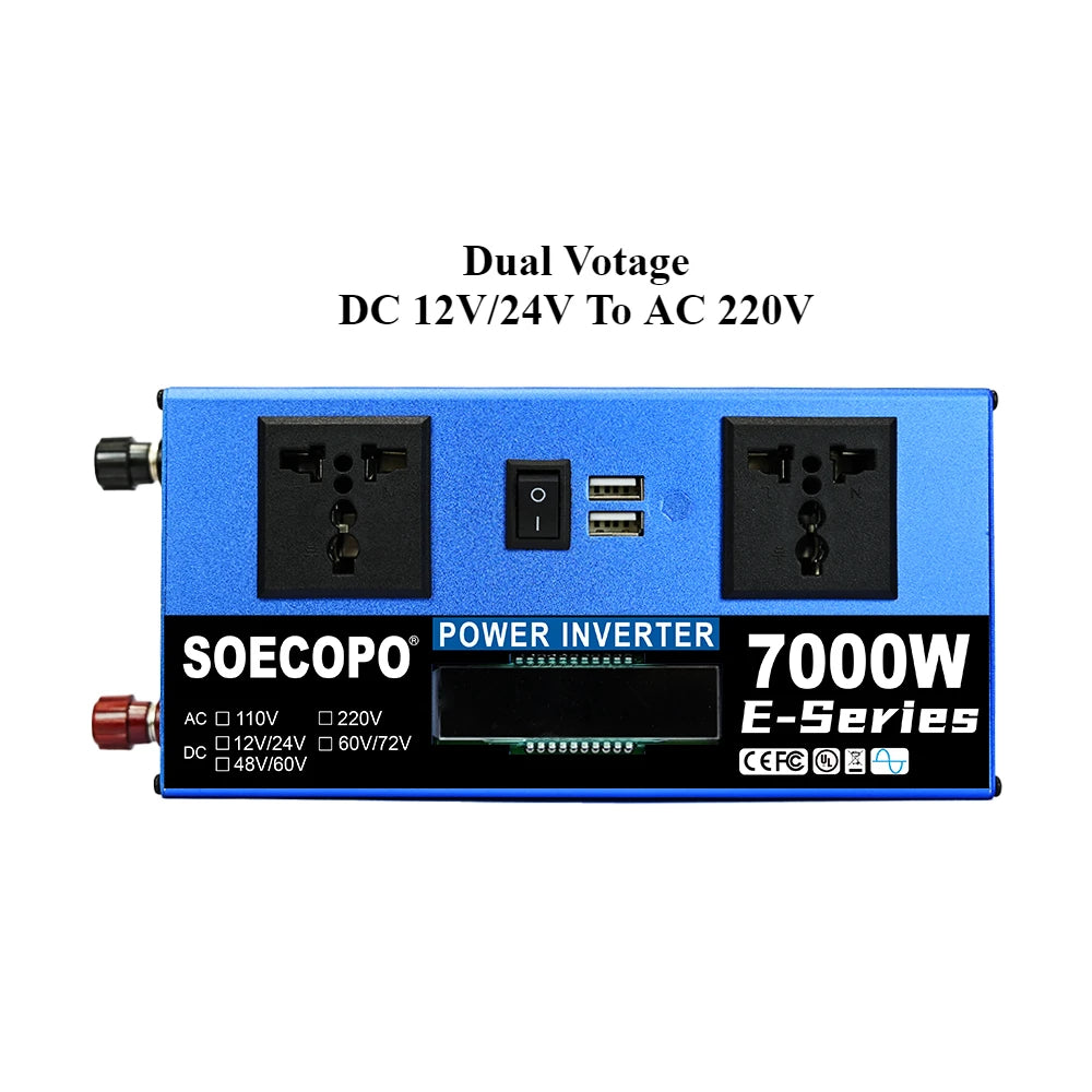 SOECOPO 7000W Solar System 300W Panel+100A Controller+inverter 12V