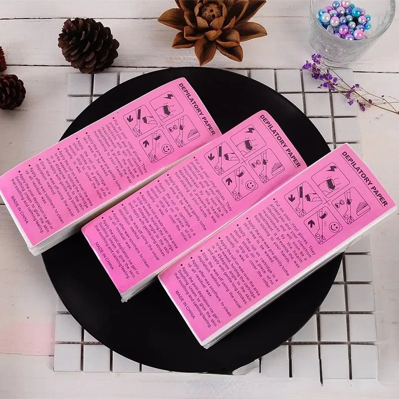 New 20/50/100Pcs Wax Paper Professional Hair Removal Waxing Strips Non-woven Fabric Waxing Papers Depilatory Beauty Tool Removal Zpaxo