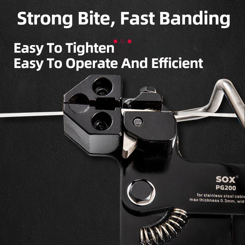 Cable Ties Plier Stainless Steel Locking Tie Hand Wrap Tool