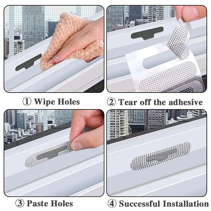 Window Screen Patch & Weep Hole Cover – Anti-Mosquito Mesh Screen Repair Patch Zpaxo