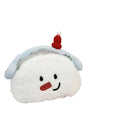 Cute Cartoon Snowman Plush Pen Case Kawaii Large Capacity Stationery Bag Multi-functional Storage Bag Stationery Supplies Zpaxo onesize