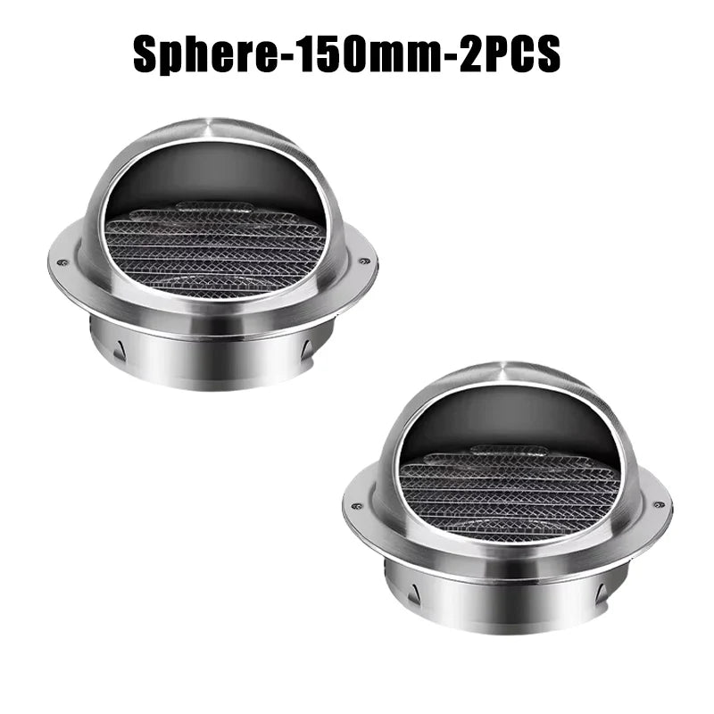 304 Stainless Steel Air Vent Round Wall Outlet Cover Ventilating Fan