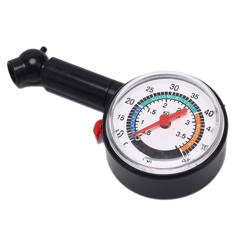 0–50 PSI Dial Tire Pressure Gauge – Car, Motorcycle & Bike