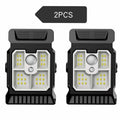 Solar Sensor Motion Light Clip Lawn Waterproof Work 3 Modes Outdoor Zpaxo black 2pcs