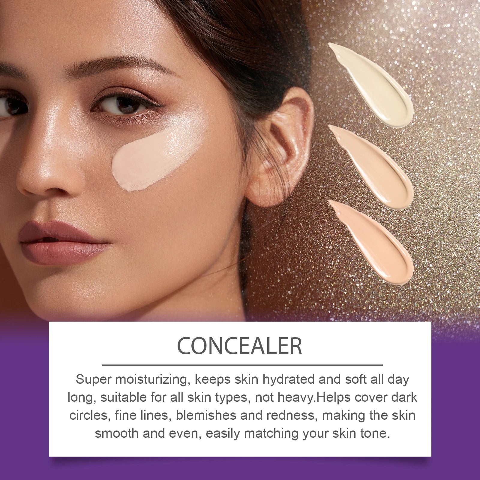 Concealer Improve Skin Elasticity Brighten Complexion Not Easy Remove Makeup Moisturizing Liquid Lightweight Dark Circle Blemish Zpaxo