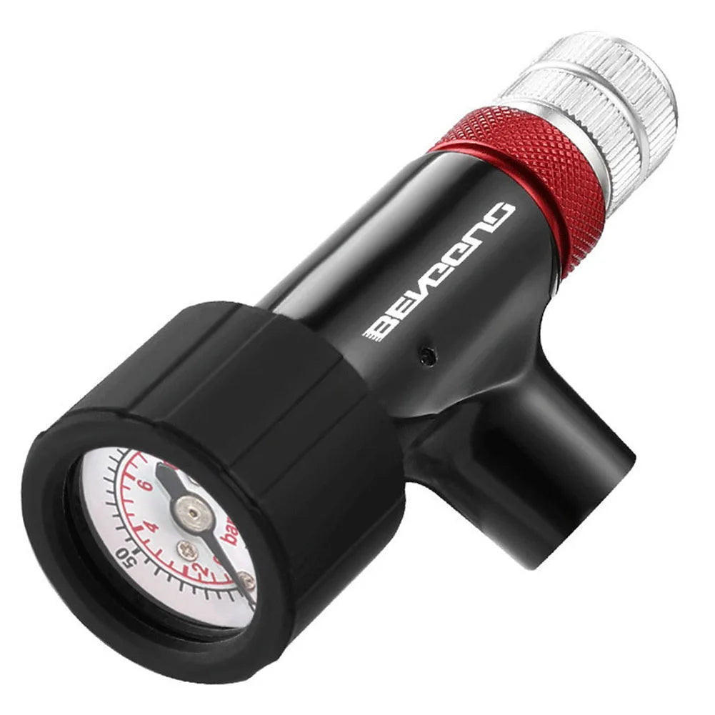 Bicycle Quick Inflatable Head Lightweight CO2 Gas Pump Reusable Bike
