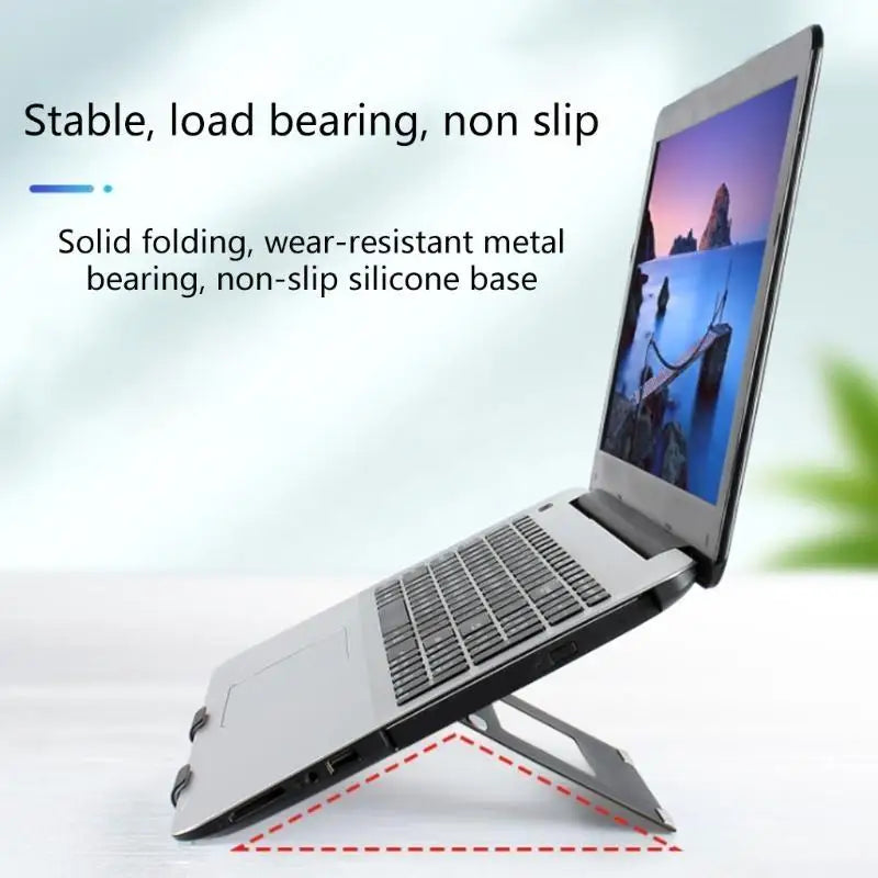 652F Adjustable Folding Laptop Stand Tablet Riser Cooling Bracket Zpaxo