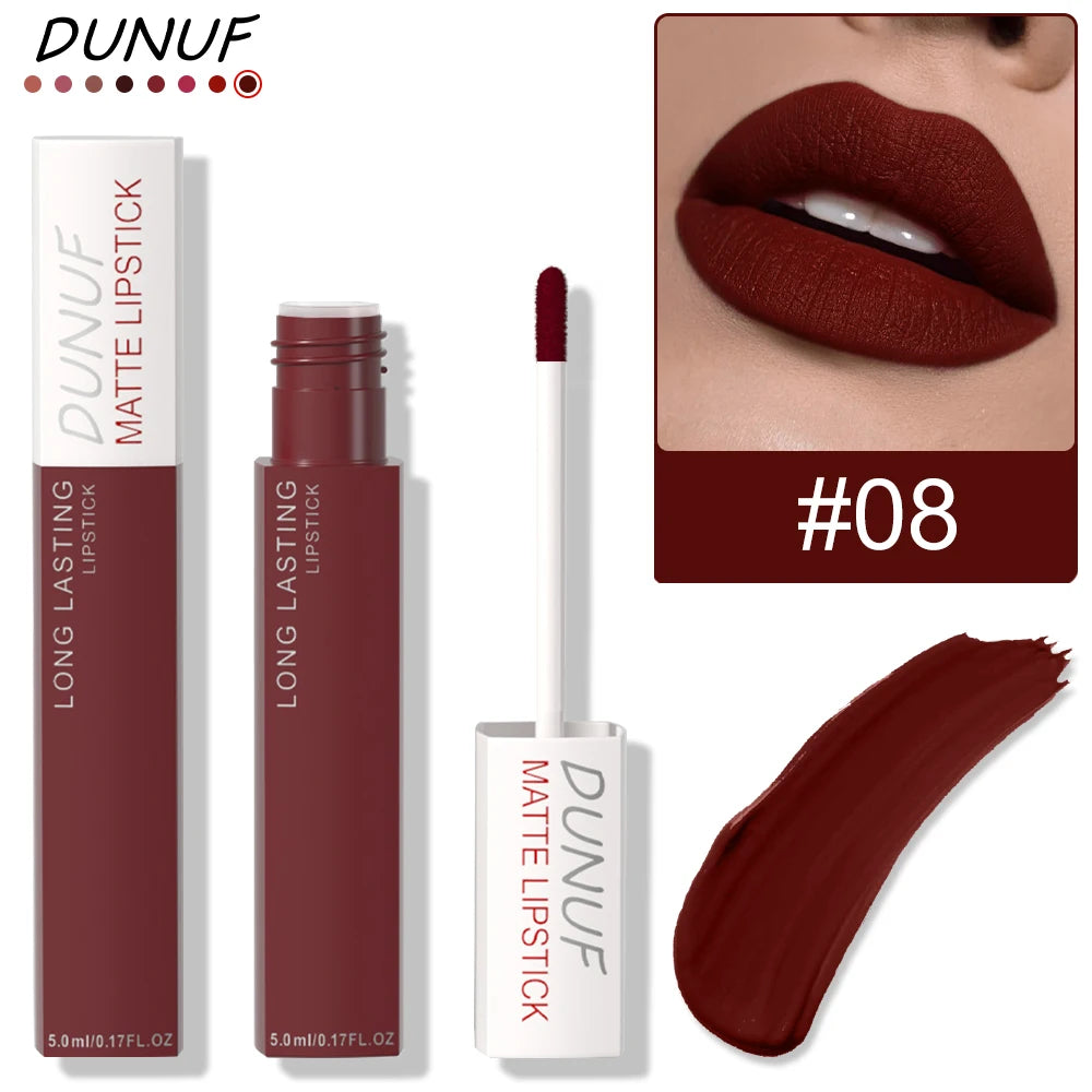 2pcs Matte Lip Gloss Long Lasting Waterproof Non Transfer Cup Proof Formula Creates Smooth Velvet Finish Perfect For Daily Offic Zpaxo