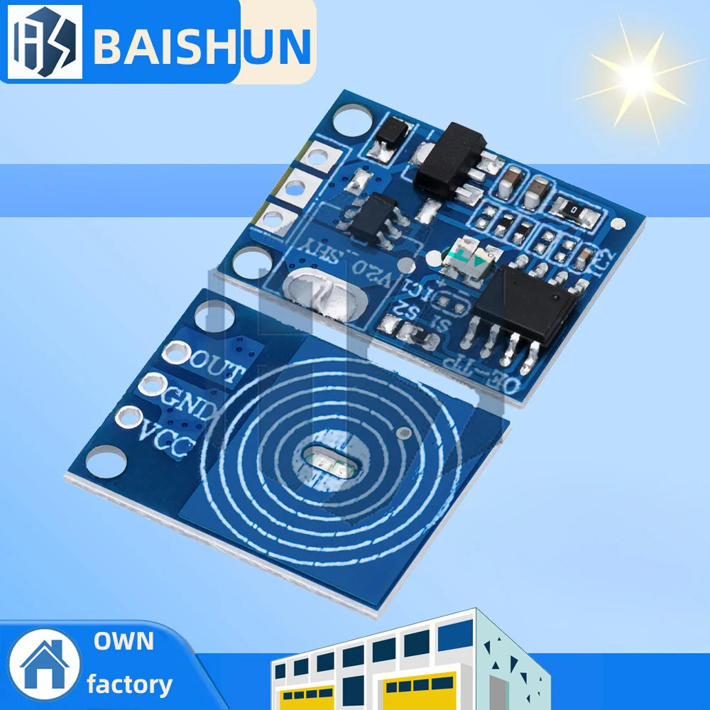 OE-TP 10A Capacitive Switch Module: 5-12V DC,for Arduino-Compatible Digital Sensor with LED Dimming Zpaxo