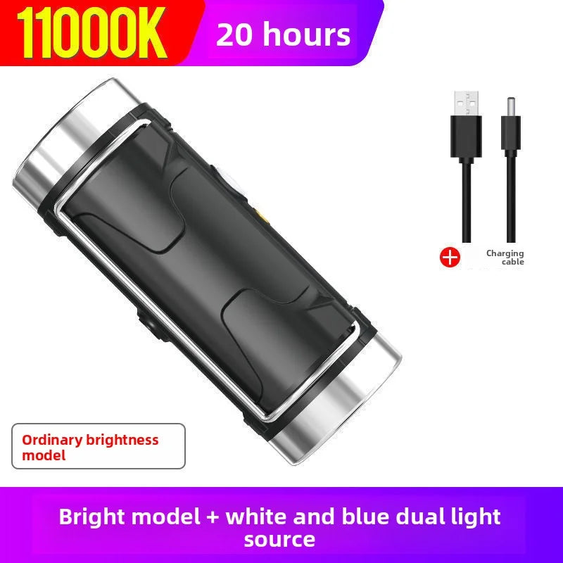 SHINEKNOT Double Head Fishing Flashlight – Blue & White 600LM Fishing Flashlight Zpaxo Blue China Mainland