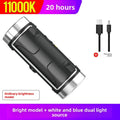 SHINEKNOT Double Head Fishing Flashlight – Blue & White 600LM Fishing Flashlight Zpaxo Blue China Mainland