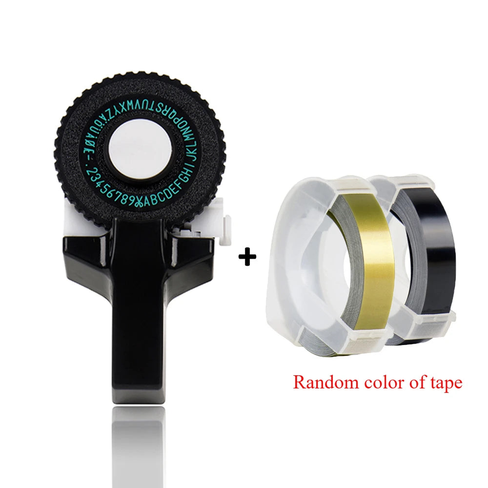 1pc 3D Embossing Typewriter Household Mini Portable Manual Label Machine Embossing Machine Hand Home Decorative Tape Paper Zpaxo