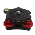 LP 64 Camera Tripod Ball Head Leveling Base Aluminum Triple Wheel