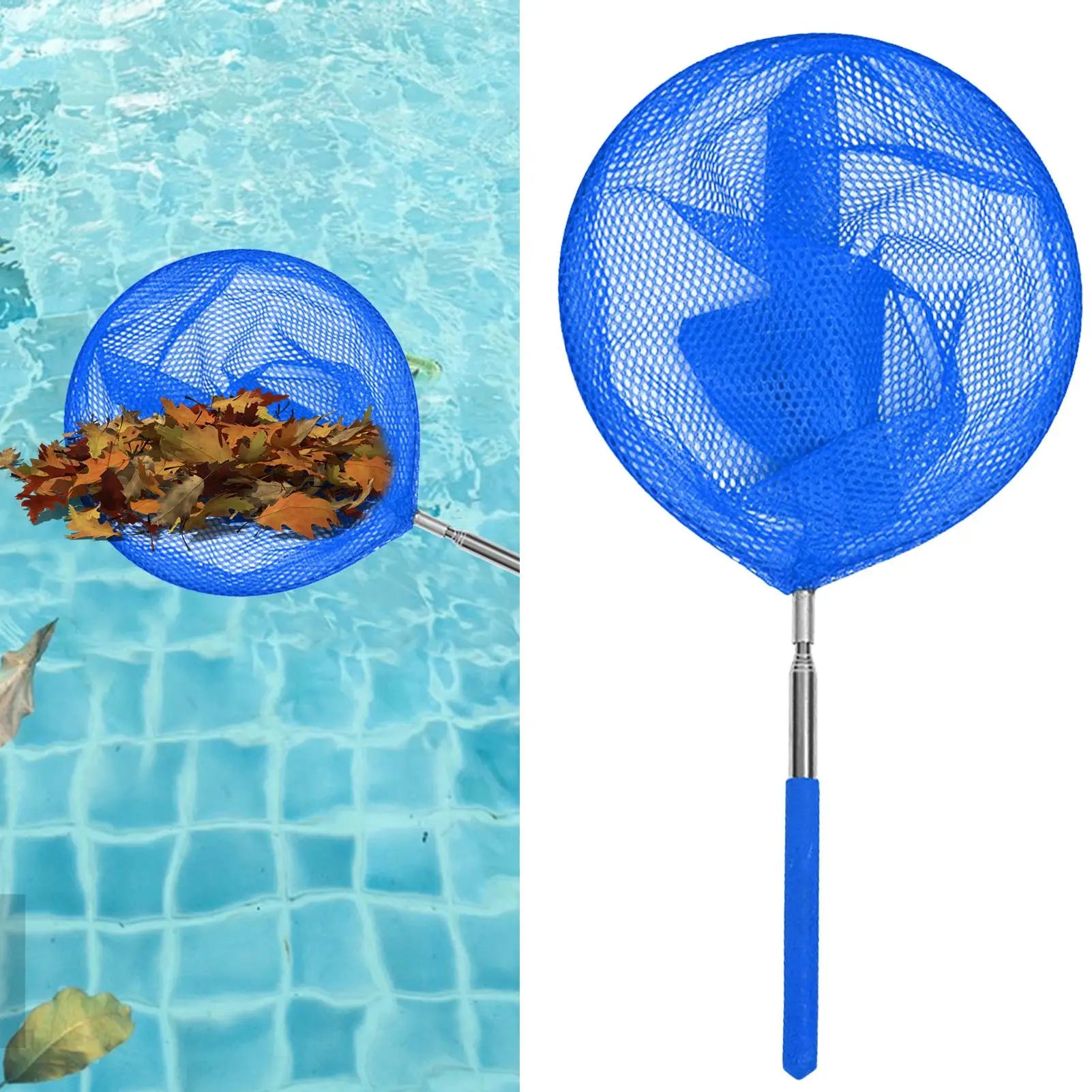 Professional Leaf Rake Deep Bag Swimming Pool Skimmer Net Telescopic