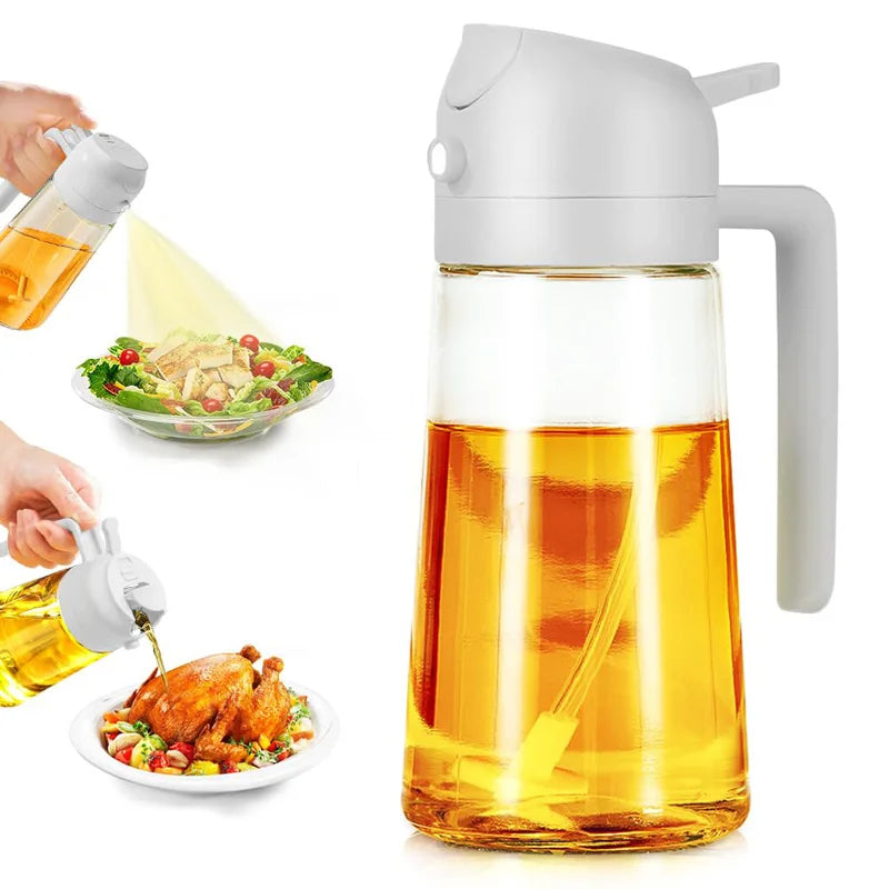 2in1 500ml Oil Sprayer Oil Spray Bottle Oil Tank BBQ Kitchen Baking BBQ Picnic Kitchen Tools for Businesses Zpaxo