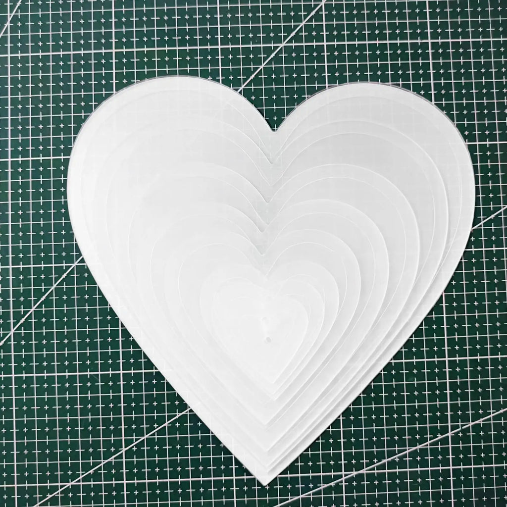 Acrylic Quilting Templates Heart Shape Tools Cutting Patterns Women
