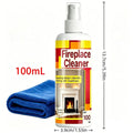 Fireplace Glass Cleaner Soot Remover Spray Powerful Gentle Stove Tile