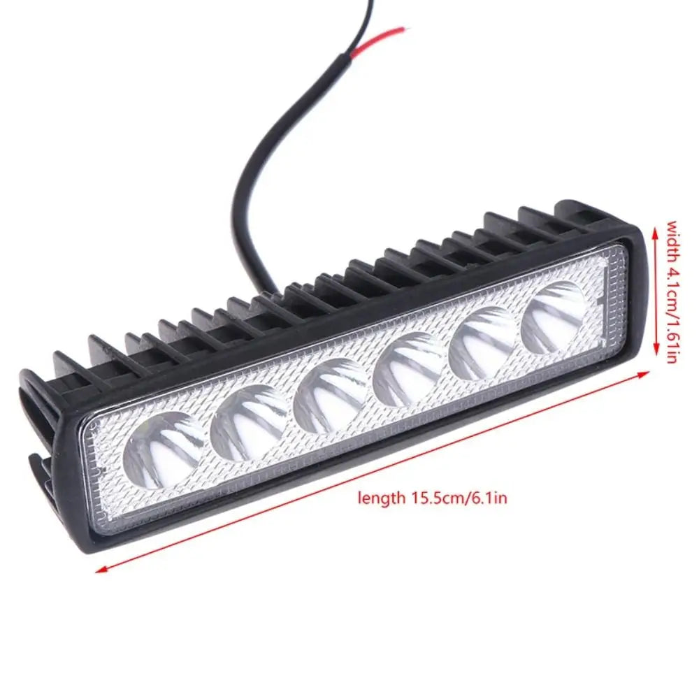 Light Bar 6 LED LED Car Work Light 800 LM High Bright DRL Spotlight 12 V 18 W Driving Fog Lamp Off-road Automobile Zpaxo