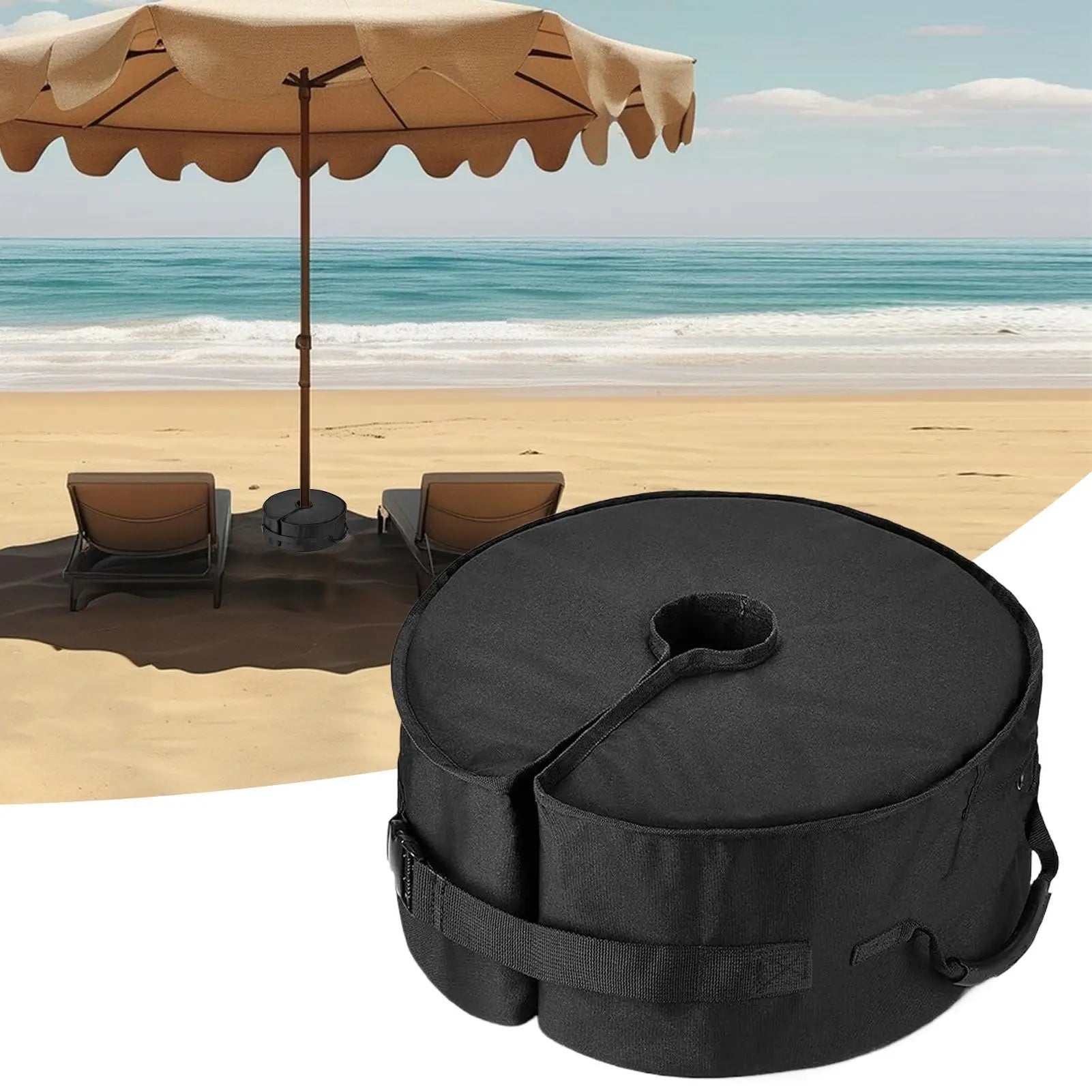 Heavy Duty Waterproof Round Umbrella Weight Bag Fillable Sandbag