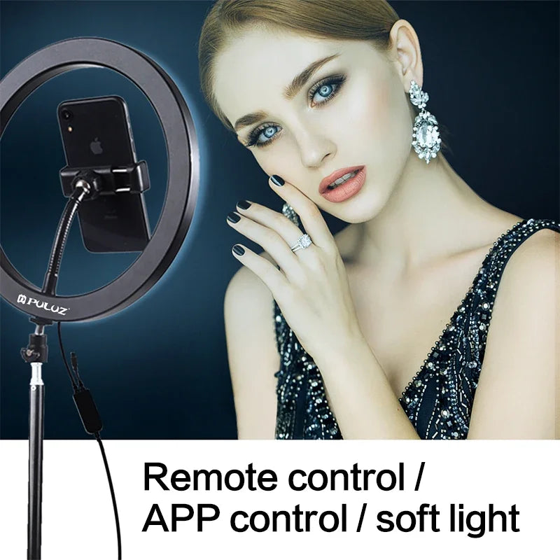 LED Ring Light RGB Selfie Video Vlogging Without Stand Tripod Live