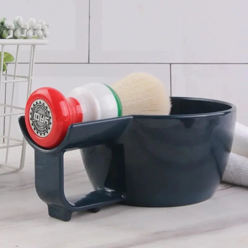 YAQI High Quality 5 Colors Shaving Bowl For Men Shaving Brush Solid Color Simple Fashion Plastic Mens Professional Shaving Bowl Zpaxo
